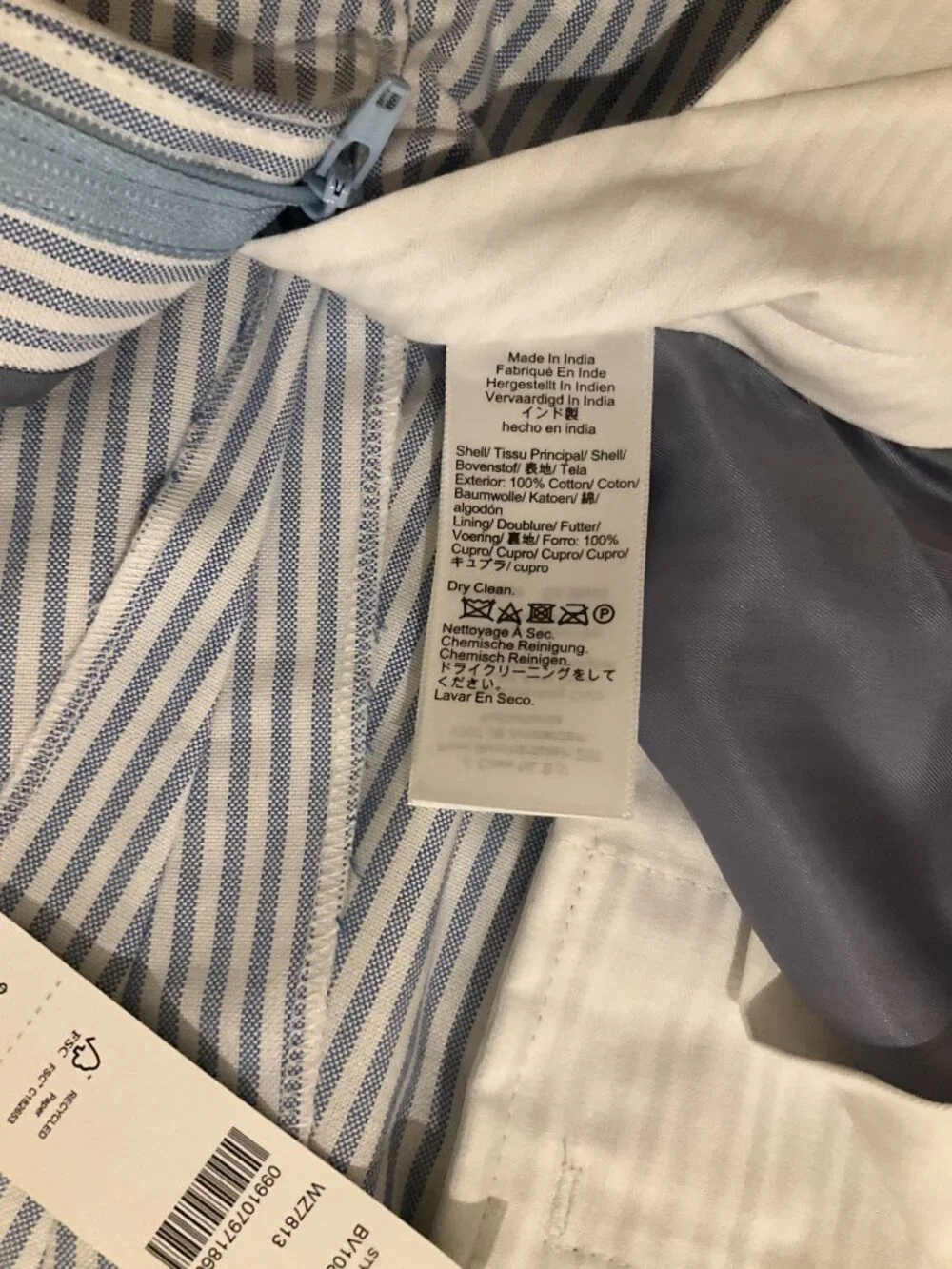 j.crew crosby classic-fit suit pant in portuguese cotton oxford. size: 34/34.